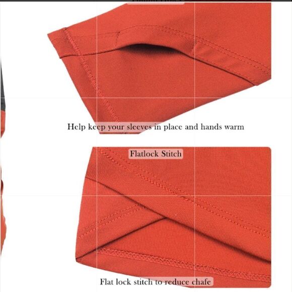 Icyzone Women's orange athletic running track jacket 1/2 zip black mesh back - Picture 13 of 14